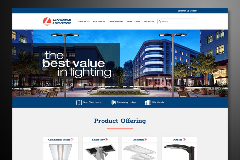 Web Design - Lithonia Lighting & Acuity Brands